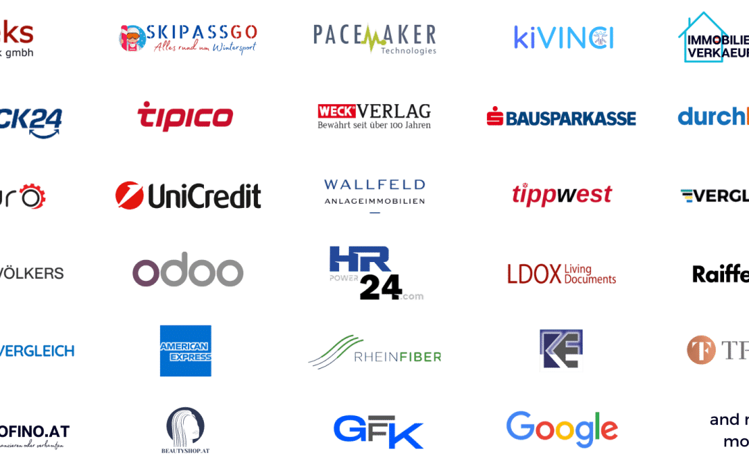 Referenzen: UniCredit, American Express, Sparkasse, Odoo, Google u.v.m.